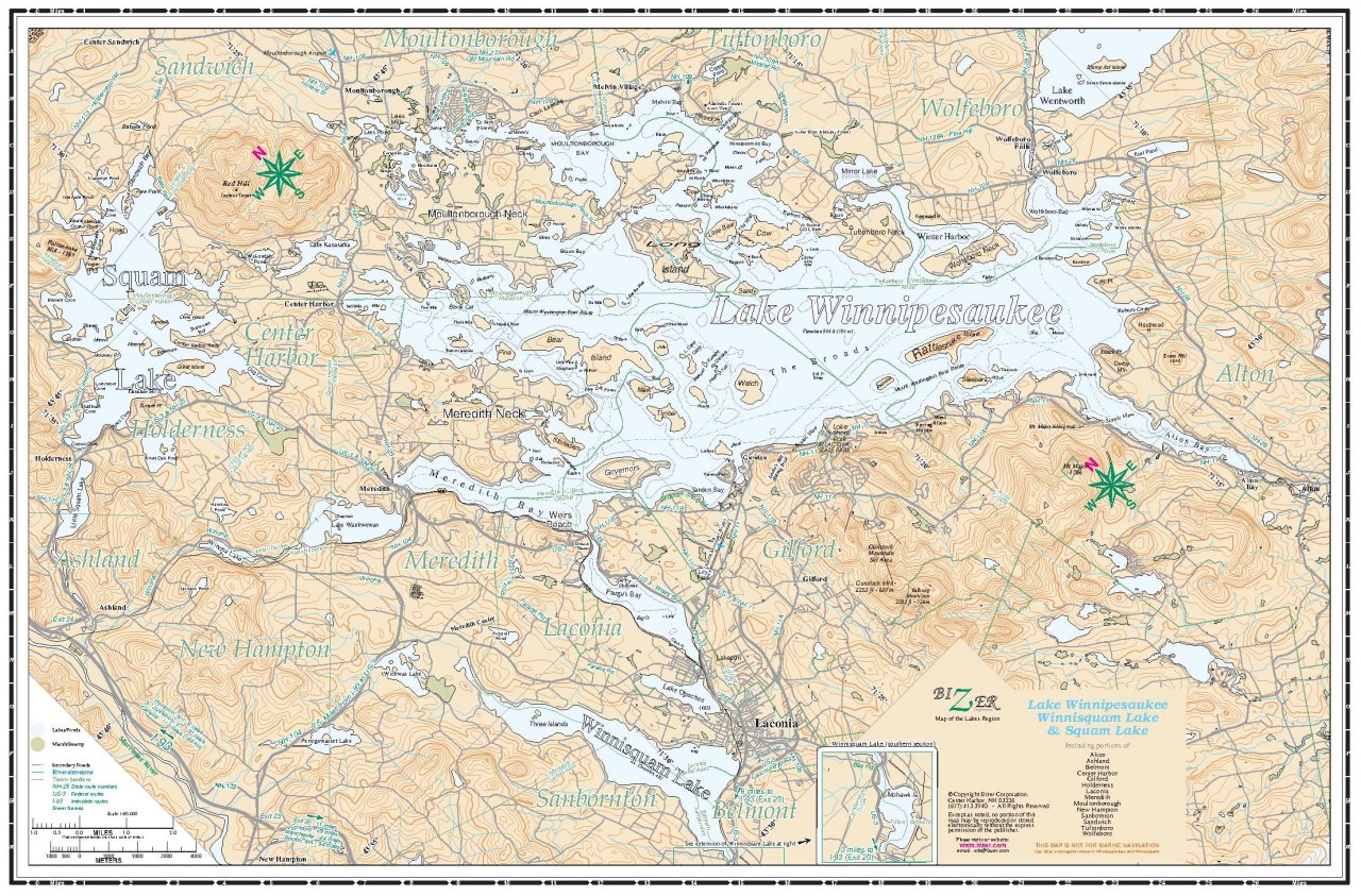 Lake Winnipesaukee Nautical Chart