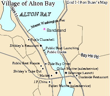 Map of downtown Alton Bay