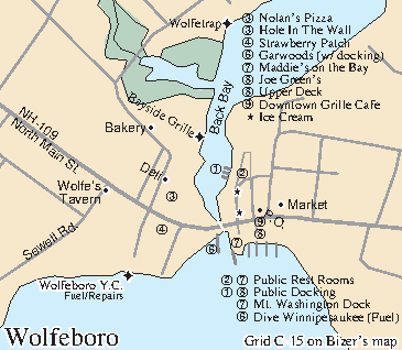 Map of downtown Wolfeboro