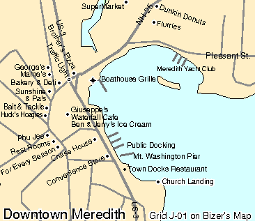 Map of Downtown Meredith