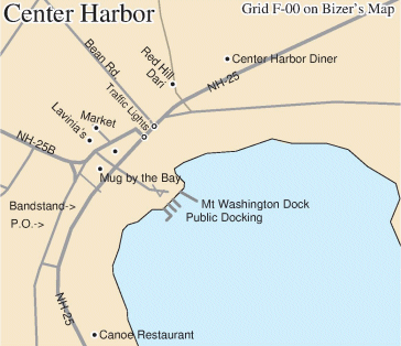 Map of downtown Center Harbor